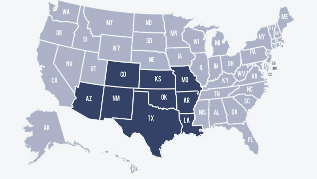 Traffic Engineering Consultants, Inc. United States Map of Licensed States