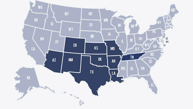 States Licensed in Map